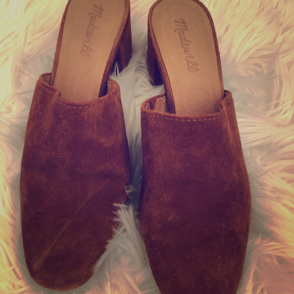 Madewell suede mules 8.5